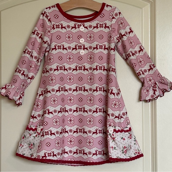 2T Sweet Honey Reindeer Dress - Picture 1 of 7